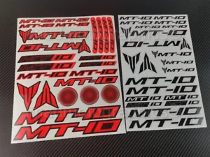 MT-10 Decalcomania Adesivo Moto per Yamaha MT10 Laminato Fluorescente Rosso neon - Foto 1 di 5