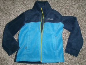 Columbia Little Boy's Blue Zip Front Fleece Jacket Size XXS 4/5 - Picture 1 of 3