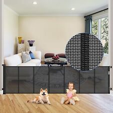 New Upgraded 90 Inch Retractable Baby Gates Extra Wide Baby Gate Reinforcemen...