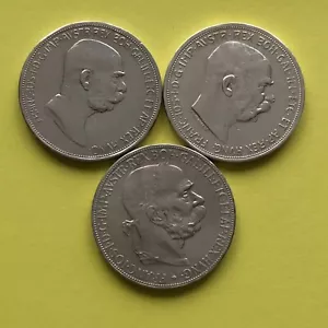 Österreich Ungarn 5 Kronen 1900 - 1909, 24g 900er Silber Ø36mm, AUSWAHL (N205-09 - Bild 1 von 11