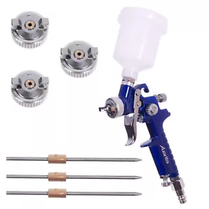 AUARITA Mini 0,5 0,8 1,0 1,2mm Tip HVLP Gravity Paint Spray Gun Solvent/Water - Picture 1 of 14