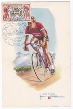 CARTE MAXIMUM TOUR DE FRANCE 1953 26 07 : GRAND CACHET 1ER JOUR HUGO KOBLET
