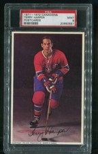 1971-72 Postcards Montreal Canadiens Terry Harper PSA 9