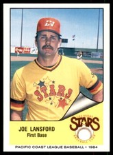 1984 Cramer Las Vegas Stars Minor League Joe Lansford (D) Las Vegas Stars #220