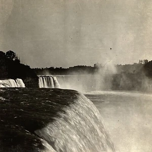 Cataratas del Niágara c1915 en Prospect Point New York Amateur - ÚNICA vista estéreo de viaje - Imagen 1 de 2
