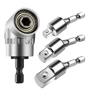 Screwdriver Drill Adapter Right-angle Attachment Impact Hex Driver Extension Bit - Picture 1 of 12