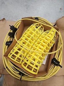Woodhead 202SRL Pro-yellow 100' Stringlight W/ Cable, Sockets & Guards. New - Picture 1 of 2