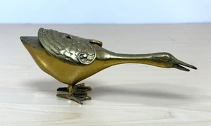 Plato de baratija de pato ganso de latón, alas extraíbles, Boyd Jewelers RARO - Imagen 1 de 17