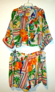 NWT Plus VIOLET SKY Women's Summer Set Top & Short Jungle Size-3X - Picture 1 of 11