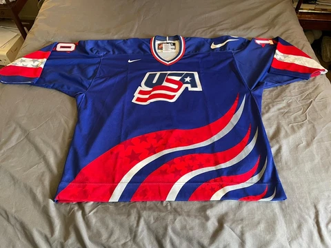 Nike USA World Cup Hockey Authentic John LeClair jersey 56 vintage 90s rare wcoh Cover
