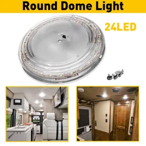 Interior LED Lights RV 12V Switched Ceiling Light Round Camper Fixture Trailer - Picture 1 of 14