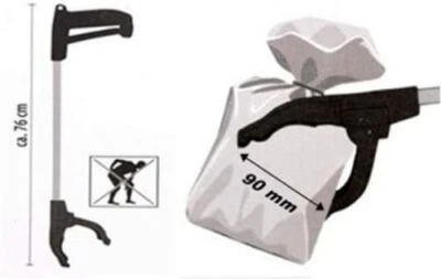 PINZA PROLUNGATA 760 mm PRENDI RECUPERA AFFERRA OGGETTI GIREVOLE FACKELMANN - Immagine 1 di 3