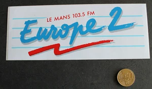 Autocollant / Sticker Radio EUROPE 2 - Le Mans - Picture 1 of 1