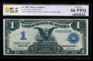 AC Fr 233 1899 $1 Silver Certificate PCGS 66 PPQ .. Gem Uncirculated !!! - Picture 1 of 2