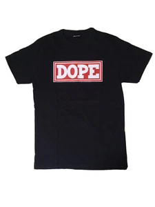 Mister T Herren T-Shirt DOPE Print Gr L Schwarz Rundhals Smoker Wear Top Cotton - Bild 1 von 8