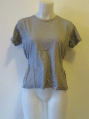 WOMENS AMO  BLACK & WHITE STRIPED SHORT SLEEVE SHIRT SIZE S* - Image 1 of 4