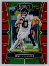 Justin Herbert /149 Red Prizm 2023 Panini Select Draft Picks Football