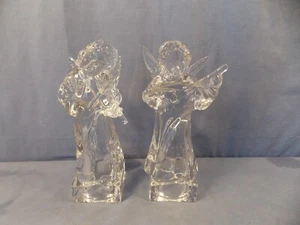 Mikasa Herald Collection Full Lead Cystal 2 Angels with Violin & Lute 8 1/2" - Imagen 1 de 3