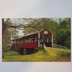 Trostletown Bridge Postcard By Plastichrome Colourpicture Johnstown PA Dutchcraf - Picture 1 of 6