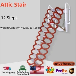 Scala mansardata scala soppalco 12 gradini scala pieghevole estraibile scale da parete - Foto 1 di 14