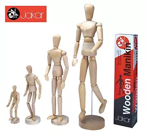 Jakar Wooden Manikin Mannequin Moveable Adjustable Limbs Human Hand Male Artist - Picture 1 of 25