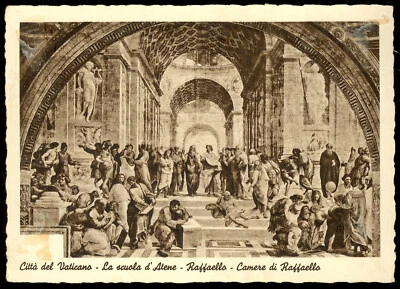 Vaticano 1936 75L rojo rosa en par usado en postal a Dinamarca #51 Foto 1 de 2