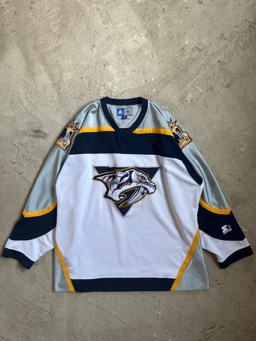 Nashville Predators vintage 90s hockey starter jersey Cover