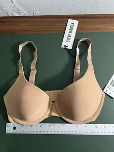 Steve Madden Women’s Demi Logo-Strap Bra Praline 32B - Picture 1 of 7