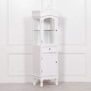 White French-Antique Style Hardwood Display Cabinet - Picture 1 of 5