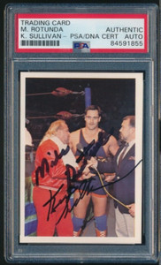 1988 Wonderama NWA #171 Mike Rotunda & Kevin Sullivan dual signed auto PSA/DNA