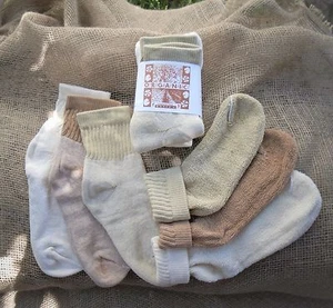 Organic Threads Colorgrown Organic Cotton Short Top Socks NEW Made in USA - Picture 1 of 5