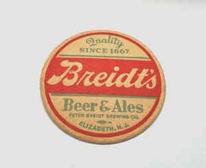CERVEZA BREIDT'S DE COLECCIÓN 3" MONTAÑA RUSA PETER BREIDT BREWING CO ELIZABETH NJ - Imagen 1 de 1