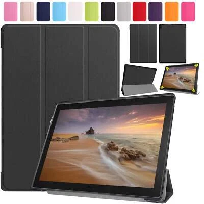 Case For Lenovo Tab P10 E10 M8 M10 FHD Plus Slim Magnetic Leather Stand Cover - Image 1 of 4