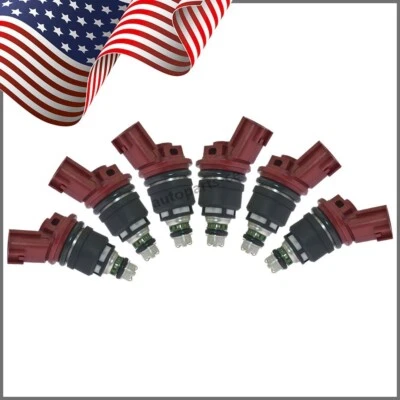 Inyectores de combustible para Nissan Skyline R33 RB25DET ECR33 300ZX 16600-RR544 6 piezas 740cc Foto 1 de 4