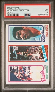 1980 Topps - MONCRIEF / SHELTON / SILAS - PSA 7 Near Mint!! - Picture 1 of 2