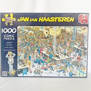 Jan Van Haasteren QUEUED UP! Puzzle Jumbo 1000 piece #17466 NEW SEALED - Picture 1 of 7