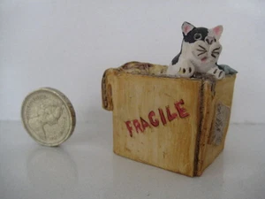 RARE ORIGINAL COLOUR BOX CAT PETER FAGAN HOME SWEET HOME PACKING CASE CRATE - Picture 1 of 6