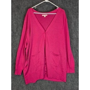 Cardigan pullover donna dentro perfetto manica lunga PInk taglia 2X casual accogliente lavoro - Foto 1 di 9