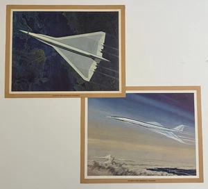 Vintage Lockheed-2000 Supersonic Transport 11x14" 1960s Print, Lot of 2 - Picture 1 of 10