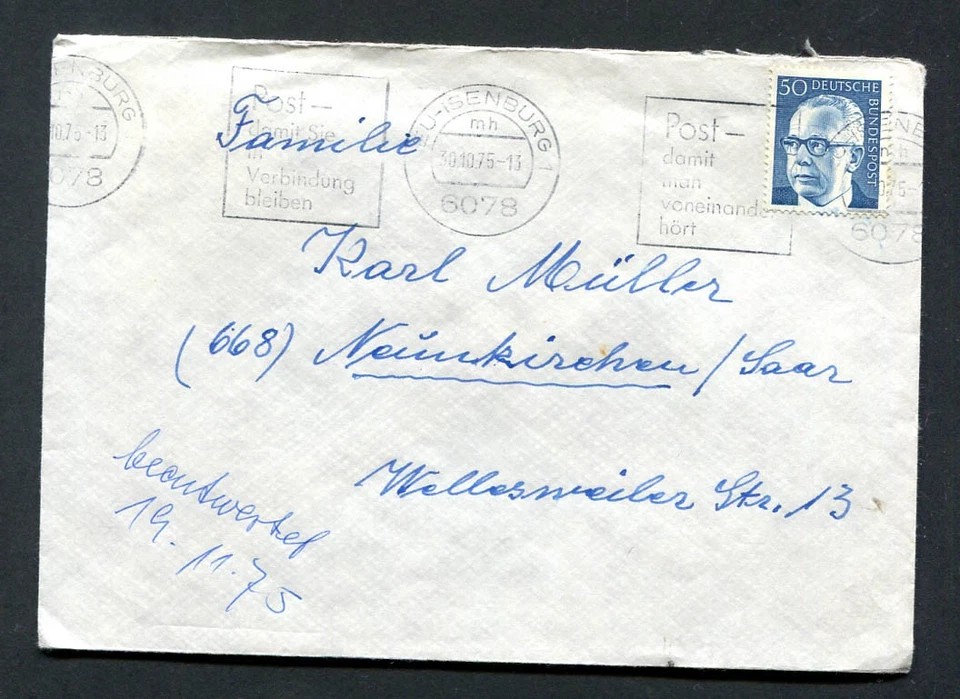 Alemania - RFA: Mejor portada de 1975 - Neu-Isenburg - cancelación elegante - usada Foto 1 de 1