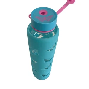 Botella de agua de vidrio Trim Healthy Mama Butterfly azul silicona THM 32 oz - Imagen 1 de 5
