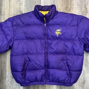 Chaqueta acolchada reversible de plumón Starter Minnesota Vikings NFL talla 2XL - Imagen 1 de 22