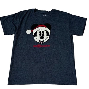 T-shirt grafica natalizia Disney Parks adulto LG Babbo Natale Topolino - Foto 1 di 4