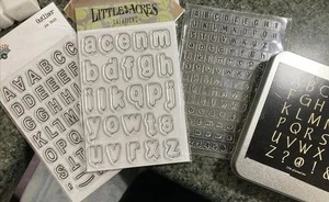 Juegos de sellos del alfabeto - 4 estilos y tamaños diferentes - Imagen 1 de 6