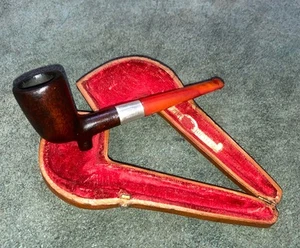 Antique Briar & Amber Pipe with silver band. - Picture 1 of 6