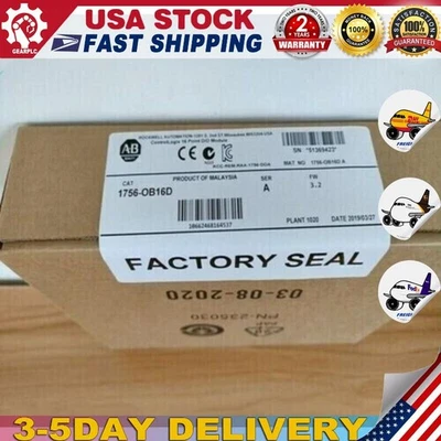 1 PCS New Factory Sealed AB 1756-OB16D /A ControlLogix 9-30V DC Output Module US - Image 1 of 4