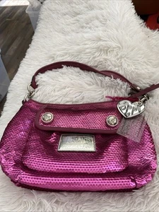 Pre-owned Pink Coach Poppy Sequin 15381 Groovy Spotlight Disco Bag - Picture 1 of 10