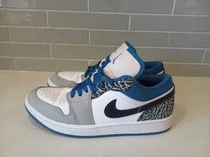 Nike Air Jordan 1 Low SE True Blue Elephant DM1199 140 Youth Size 8 Retro - Picture 1 of 17