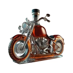 Motorcycle-style Glass Wine Bottles Vintage Whisky Decanter Bottles Funny Gift - Picture 1 of 12