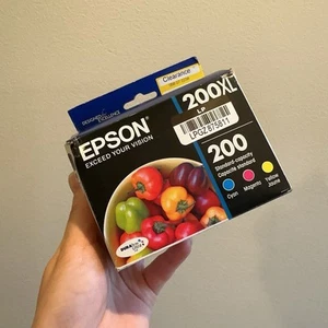 New!Epson 200XL Black & 200 Cyan Magenta Yellow 4-Pack Ink Cartridges 2023-2024 - Picture 1 of 4